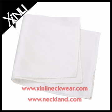 Men Fancy White Suit Plain White Cotton Handkerchief